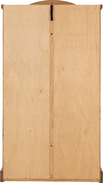 Corona 2 Door 1 Drawer Wardrobe Distressed Waxed Pine
