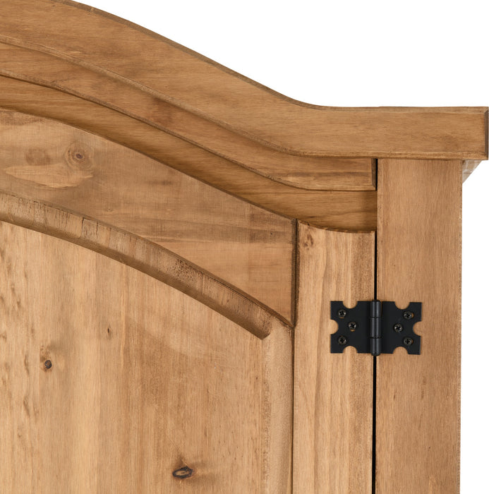Corona 2 Door Wardrobe Distressed Waxed Pine