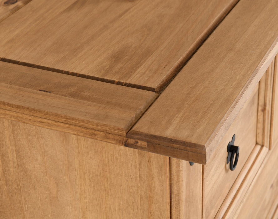Corona 2+2 Drawer Chest Distressed Waxed Pine