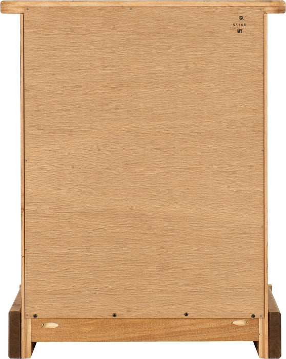 Corona 3 Drawer Bedside Chest Distressed Waxed Pine