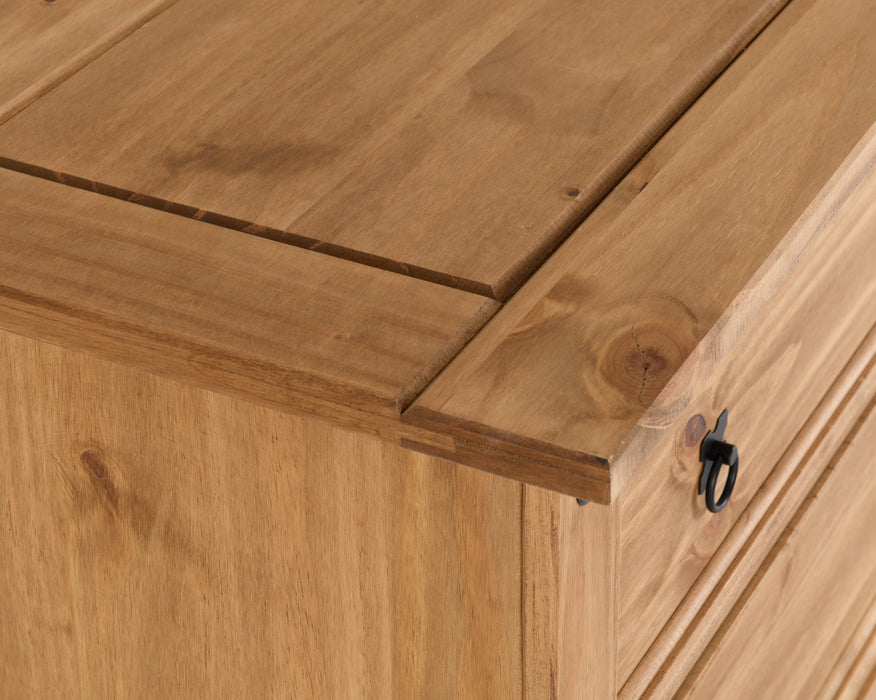 Corona 3 Drawer Chest Distressed Waxed Pine