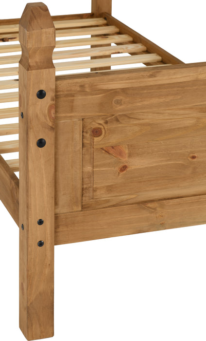 Corona 3' Bed High Foot End Distressed Waxed Pine