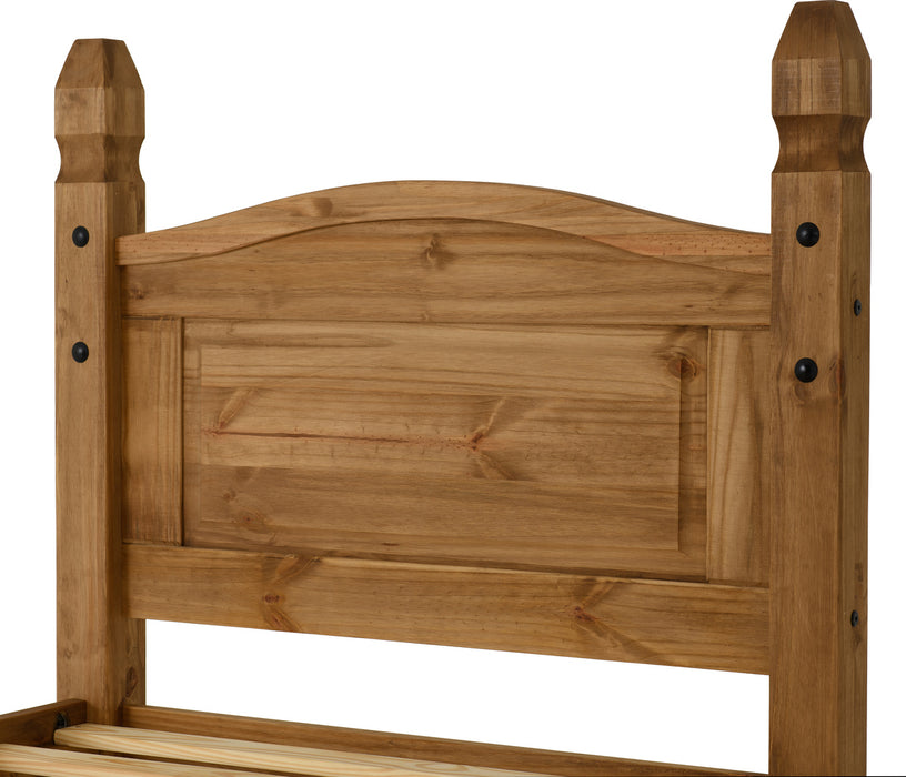 Corona 3' Bed High Foot End Distressed Waxed Pine
