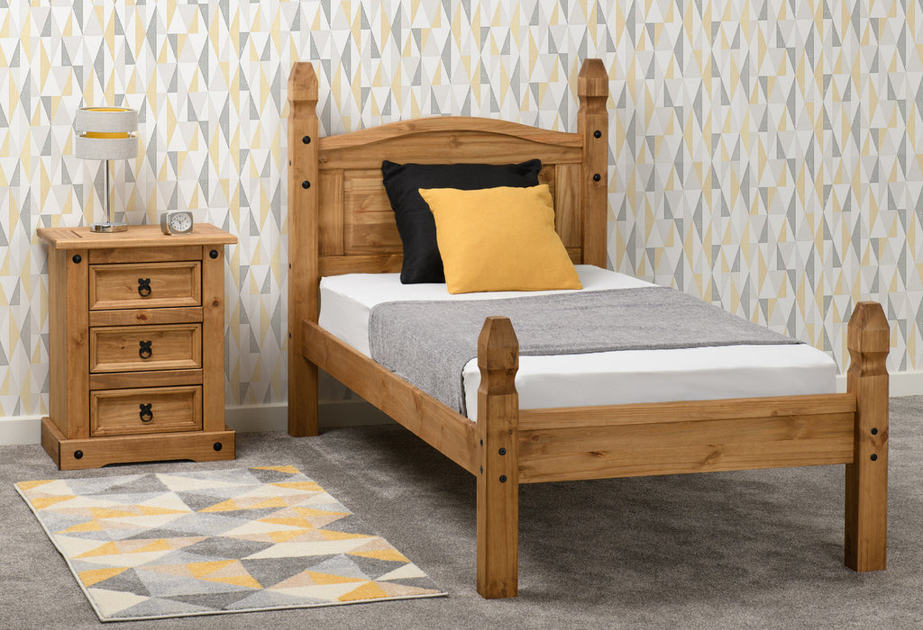 Corona 3' Bed Low Foot End Distressed Waxed Pine