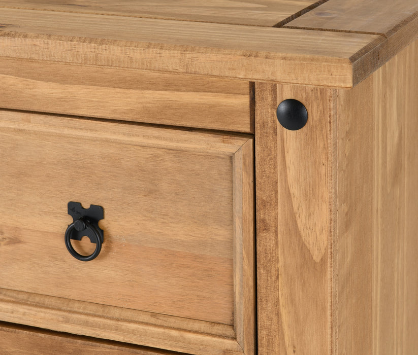 Corona 3+2 Drawer Chest Distressed Waxed Pine