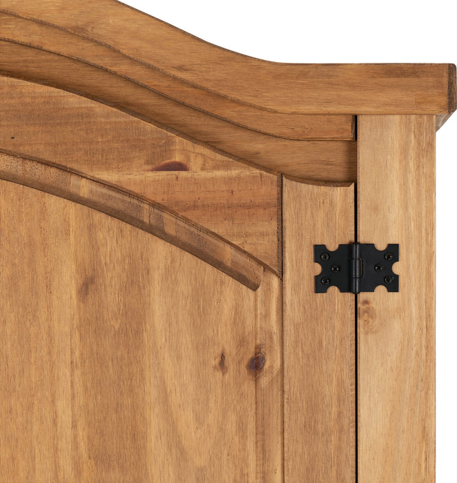 Corona 4 Door Wardrobe Distressed Waxed Pine