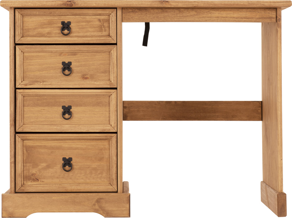 Corona 4 Drawer Dressing Table Distressed Waxed Pine