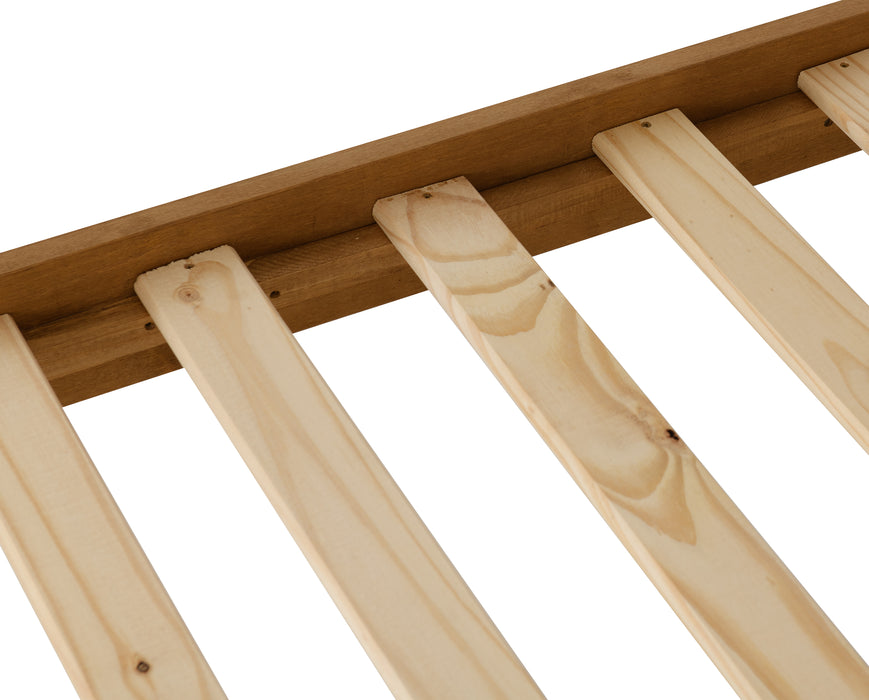 Corona 4'6" Bed Low Foot End Distressed Waxed Pine