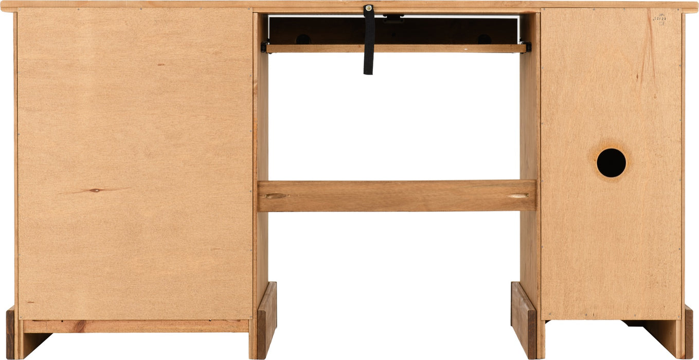 Corona Computer Desk Distressed Waxed Pine
