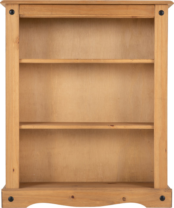 Corona Low Bookcase Distressed Waxed Pine