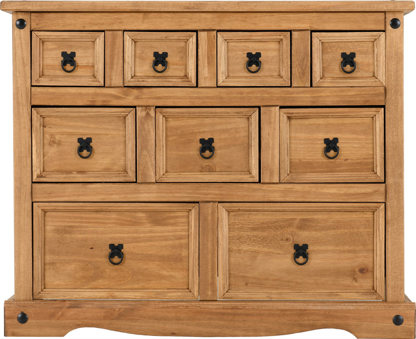 Corona 4+3+2 Drawer Merchant Chest Distressed Waxed Pine