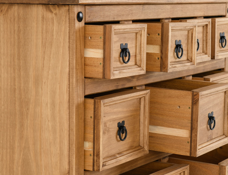 Corona 4+3+2 Drawer Merchant Chest Distressed Waxed Pine