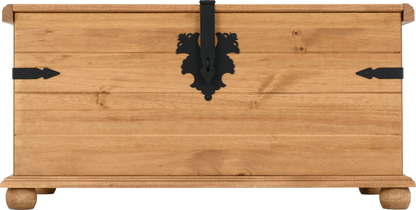 Corona Single Storage Chest Distressed Waxed Pine