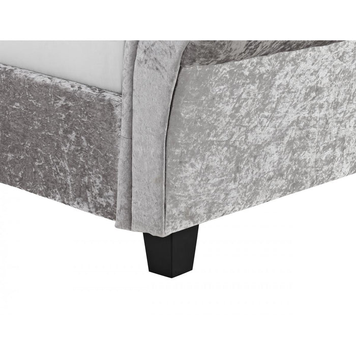 Casablanca (Serenity) Crushed Velvet King Size Bed Grey