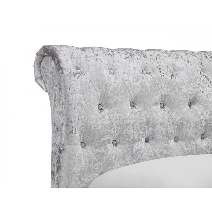 Casablanca (Serenity) Crushed Velvet King Size Bed Grey