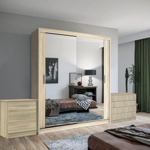 CHICAGO OAK WARDROBE SET