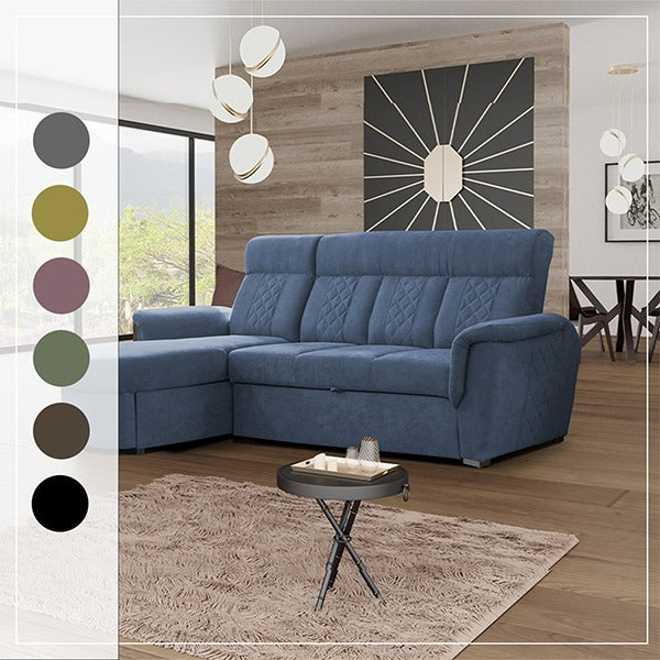 Selly Blue Small Sofa Bed