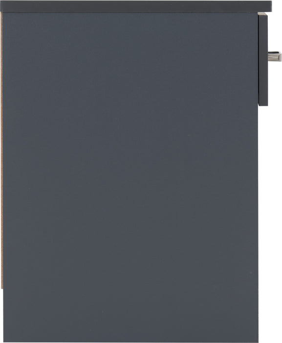 Dakota 1 Drawer Bedside Dark Grey