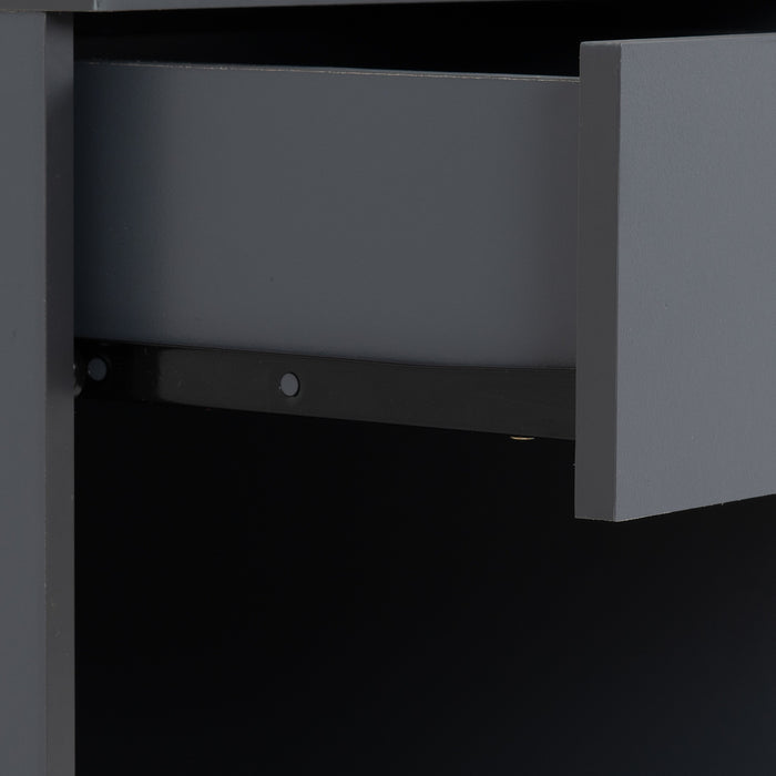 Dakota 1 Drawer Bedside Dark Grey