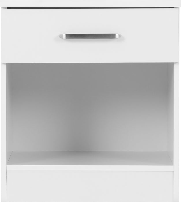 Dakota 1 Drawer Bedside White