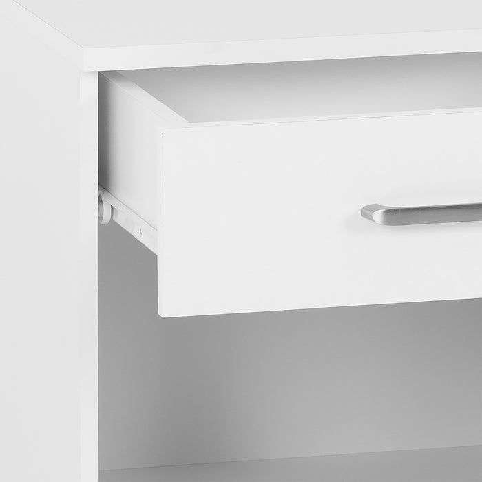 Dakota 1 Drawer Bedside White
