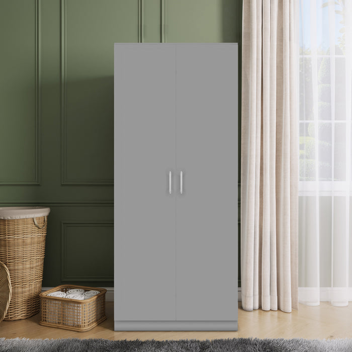 Dakota 2 Door Wardrobe Light Grey