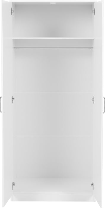 Dakota 2 Door Wardrobe White