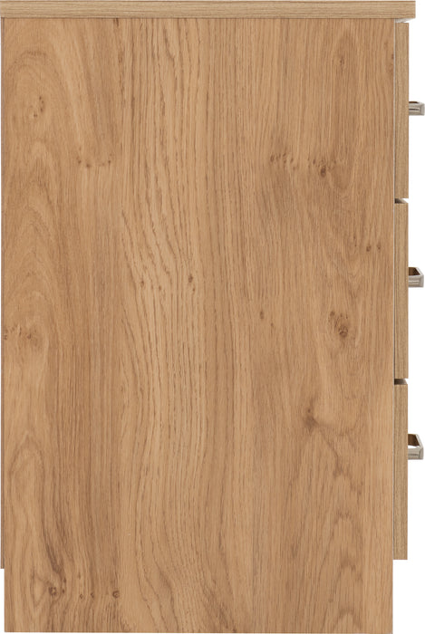 Dakota 3 Drawer Bedside Oak Effect