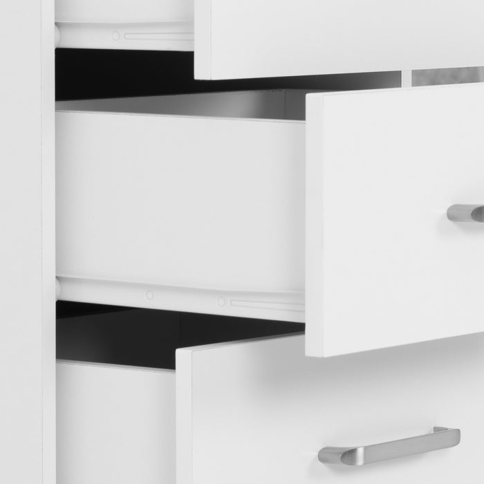 Dakota 3 Drawer Bedside White