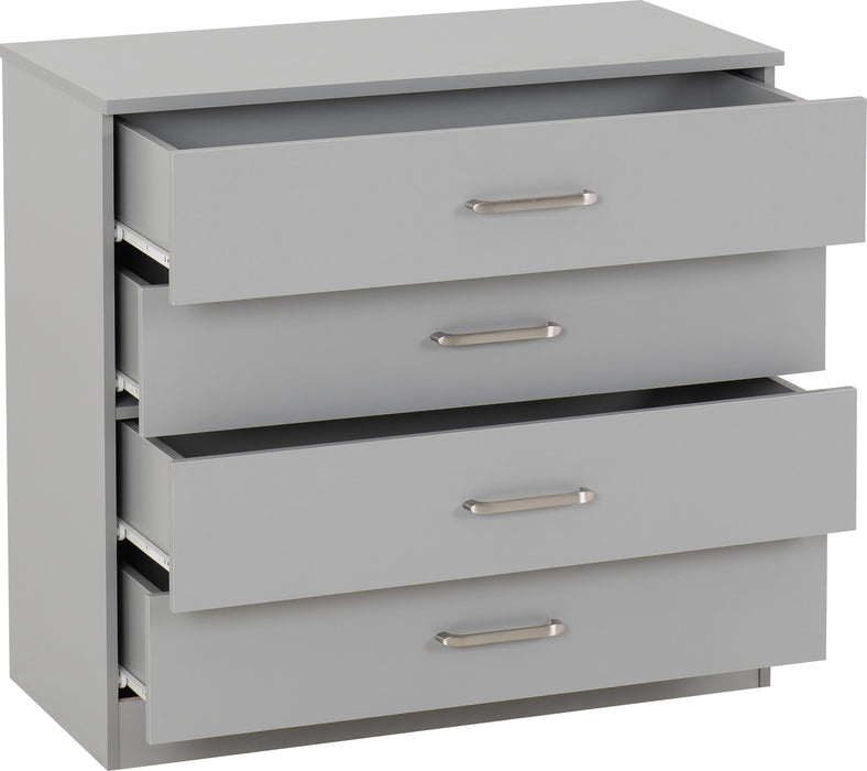 Dakota 4 Drawer Chest Light Grey