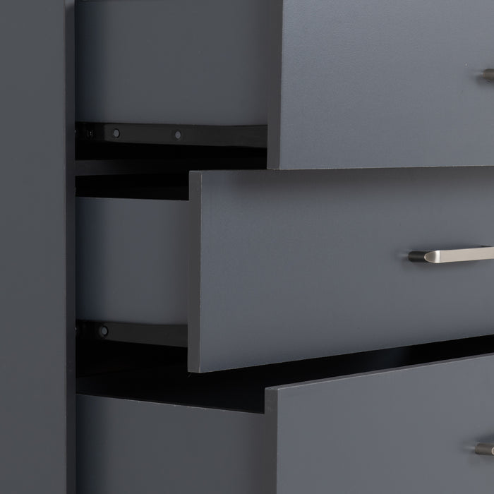 Dakota 5 Drawer Chest Dark Grey