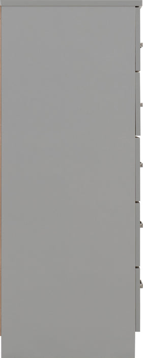 Dakota 5 Drawer Chest Light Grey