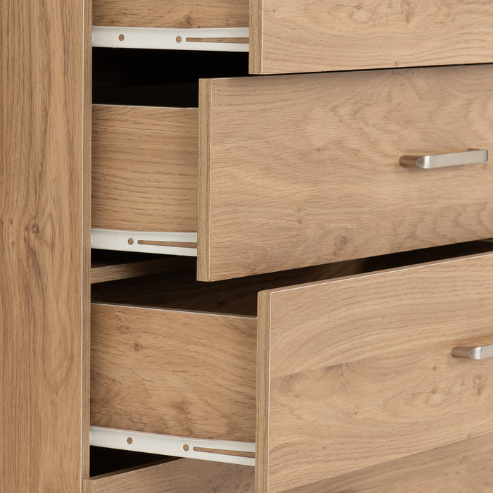 Dakota 5 Drawer Chest Oak Effect