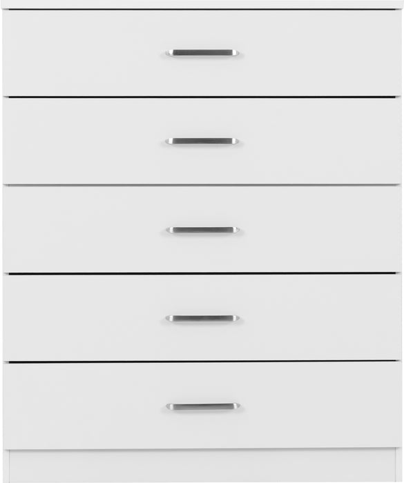 Dakota 5 Drawer Chest White