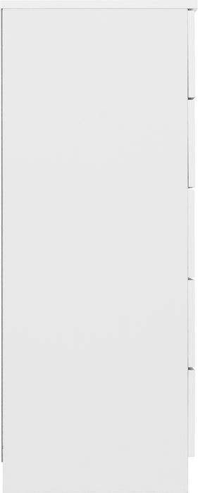 Dakota 5 Drawer Chest White