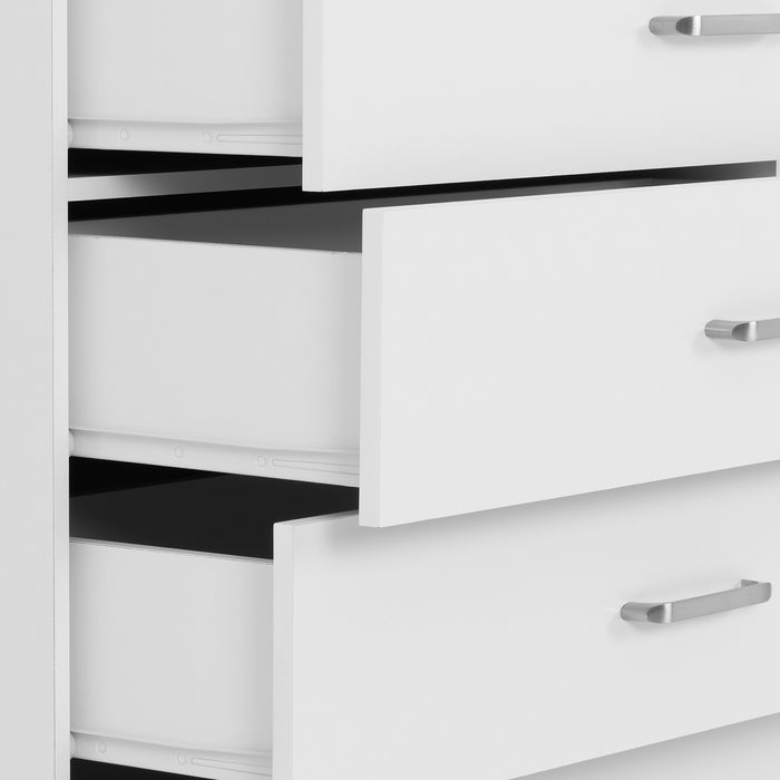 Dakota 5 Drawer Chest White