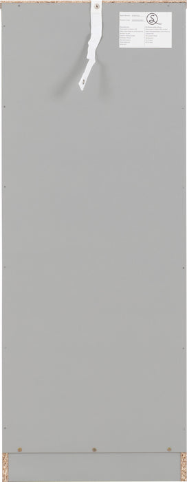 Dakota 5 Drawer Narrow Chest Light Grey