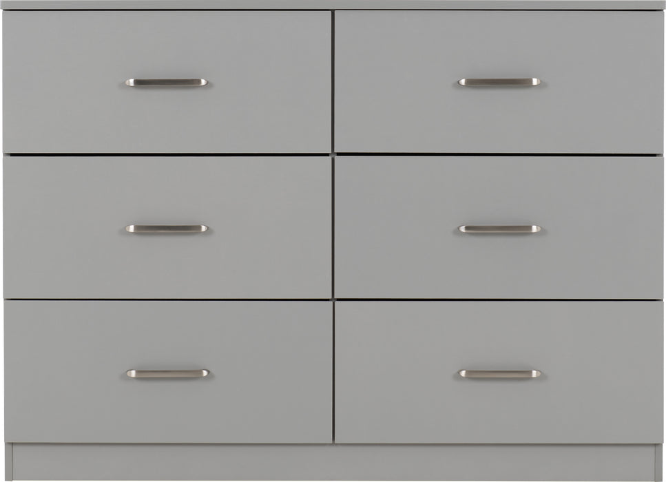Dakota 6 Drawer Chest Light Grey