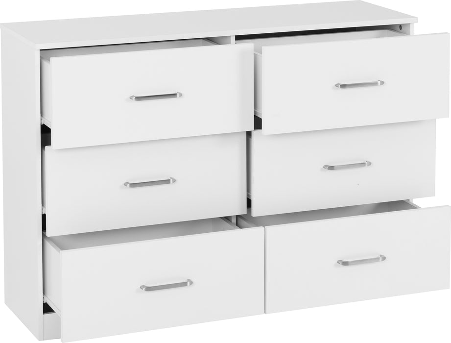 Dakota 6 Drawer Chest White