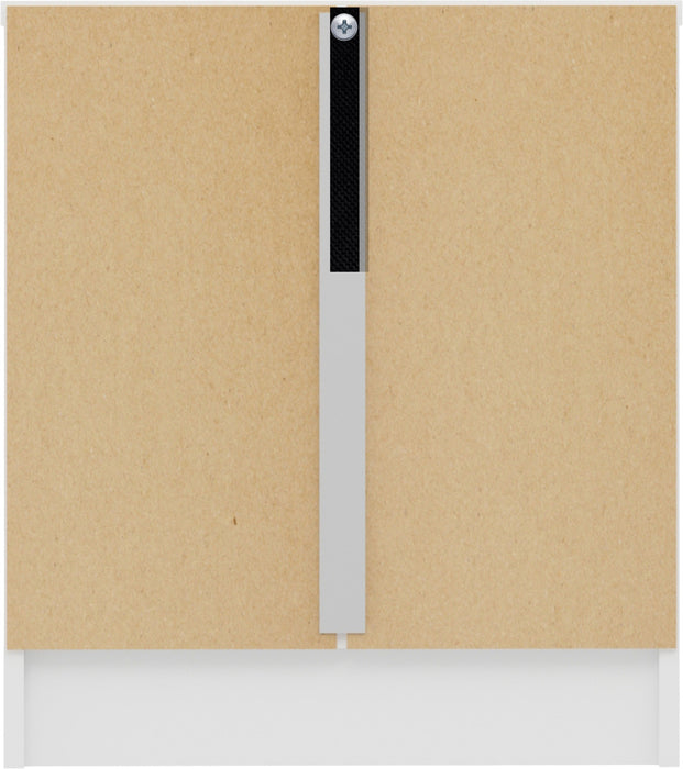 Denver 1 Drawer Bedside White Gloss