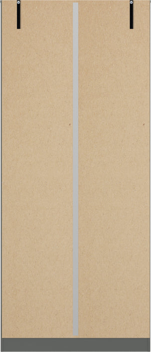 Denver 2 Door Wardrobe Grey Gloss