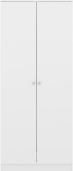Denver 2 Door Wardrobe White Gloss