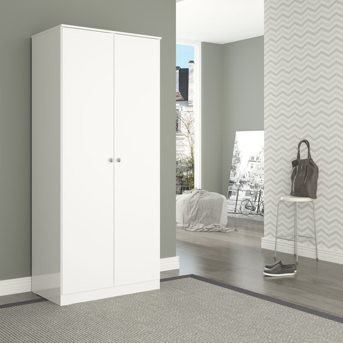 Denver 2 Door Wardrobe White Gloss