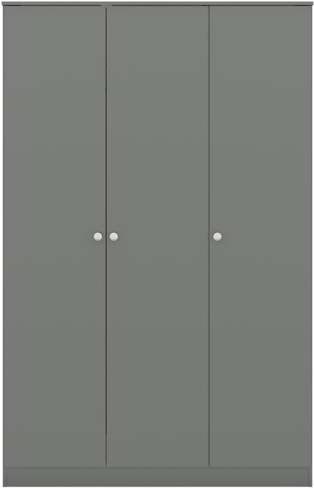 Denver 3 Door Wardrobe Grey Gloss