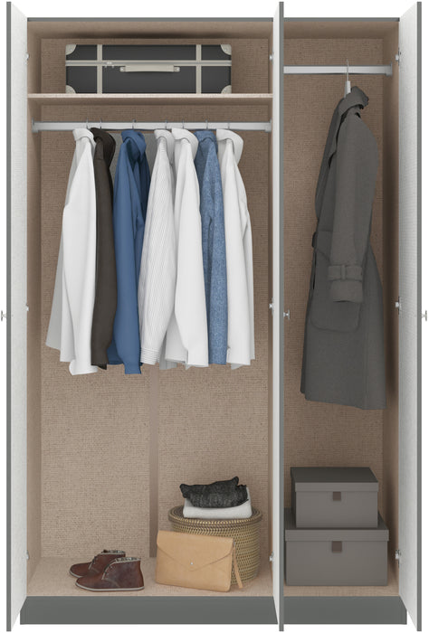 Denver 3 Door Wardrobe White Gloss