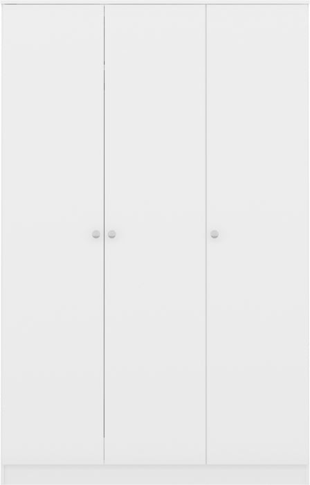 Denver 3 Door Wardrobe White Gloss