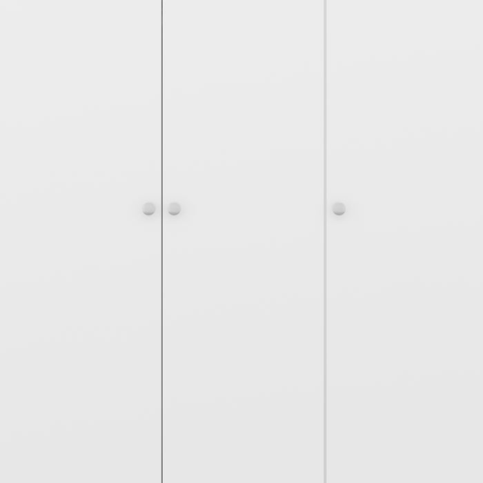 Denver 3 Door Wardrobe White Gloss