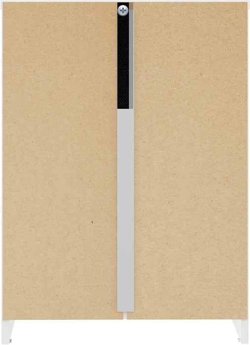 Denver 3 Drawer Bedside White Gloss