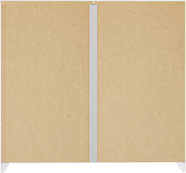 Denver 4 Drawer Chest White/Blue Gloss