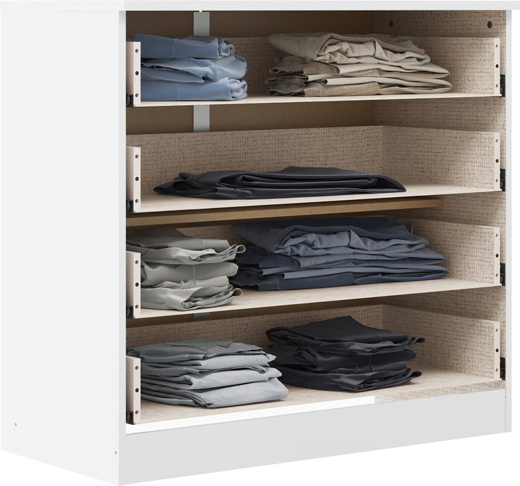 Denver 4 Drawer Chest White Gloss